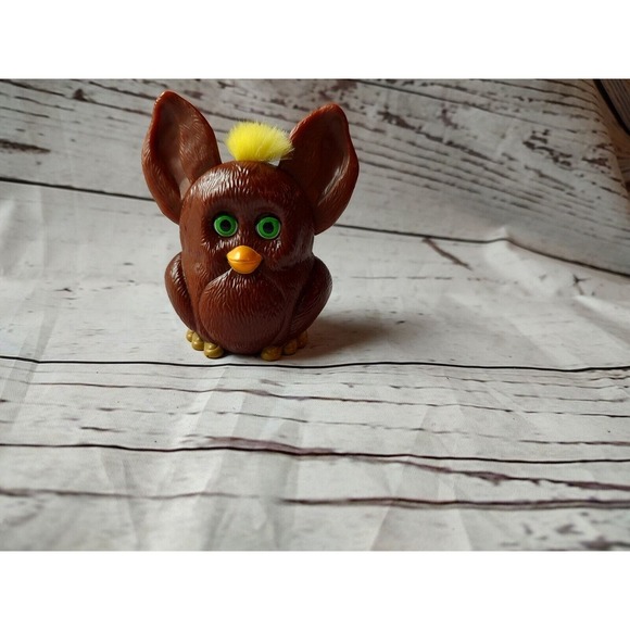 Burger King Furby Fast Food Toy Brown With Yellow Hair - Picture 1 of 3